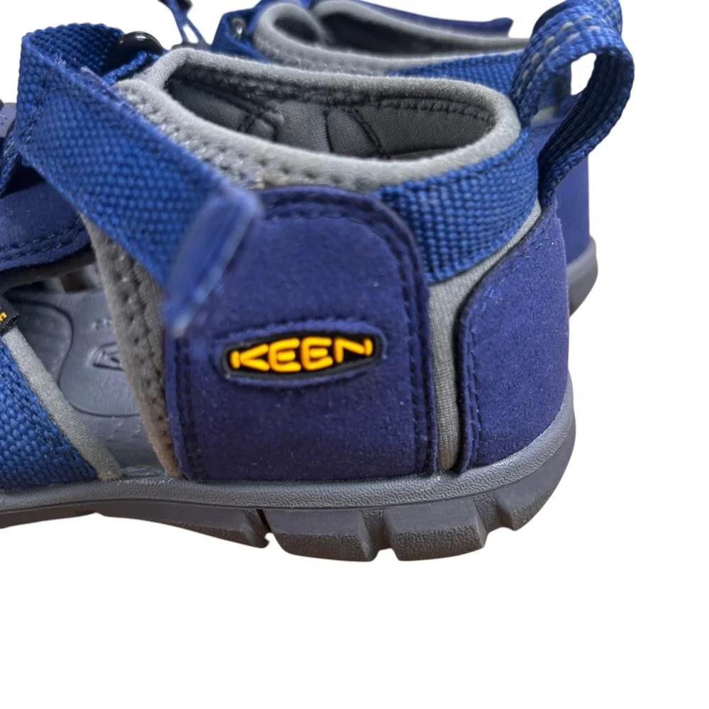 Keen Seacamp II CNX Kids Blue Grey Hybrid Water Sandals Shoes Size 1 US 32/33 EU